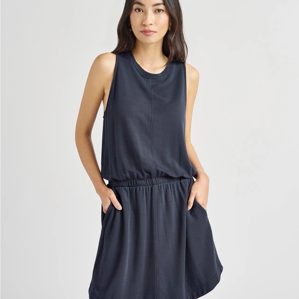 Splendid NWT - Eco Supersoft Sleeveless Dress | Cinch Waist | Blue | XS